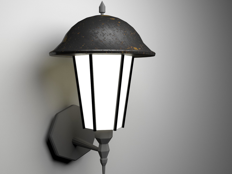 Industral Style Wall Sconce 3d rendering