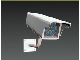 Outdoor Surveillance Camera Lowpoly 3d preview