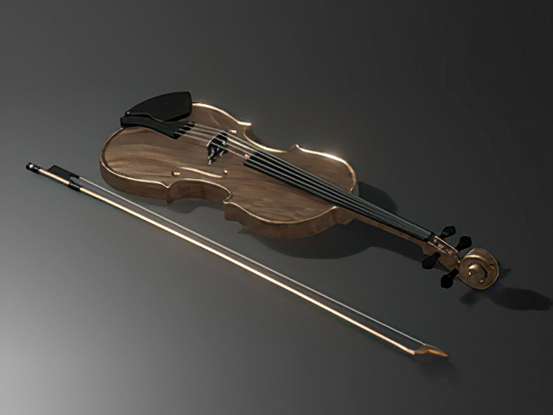 Stradivarius violin 3d rendering