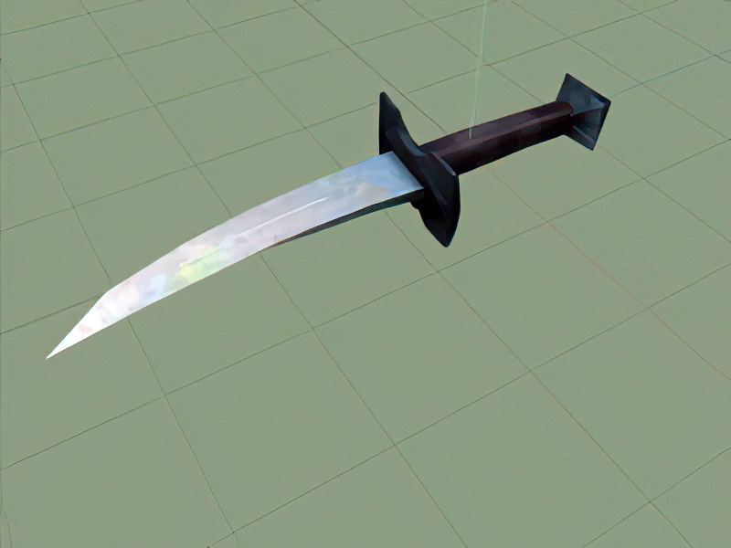 Curved Sword 3d rendering