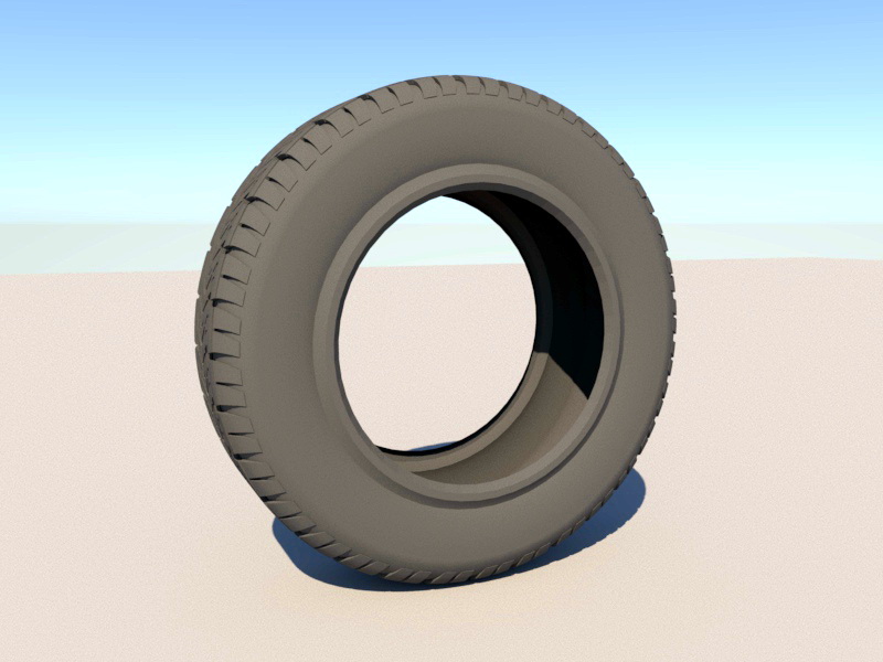 Automobile Tire 3d rendering