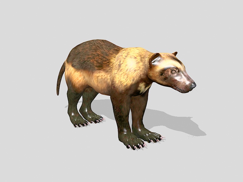 Wolverine Animal Rigged 3d rendering