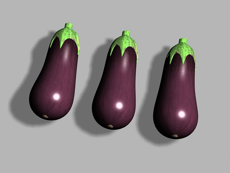 Eggplant Fruit 3d rendering