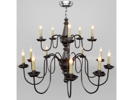 Black Candle Chandelier 3d preview
