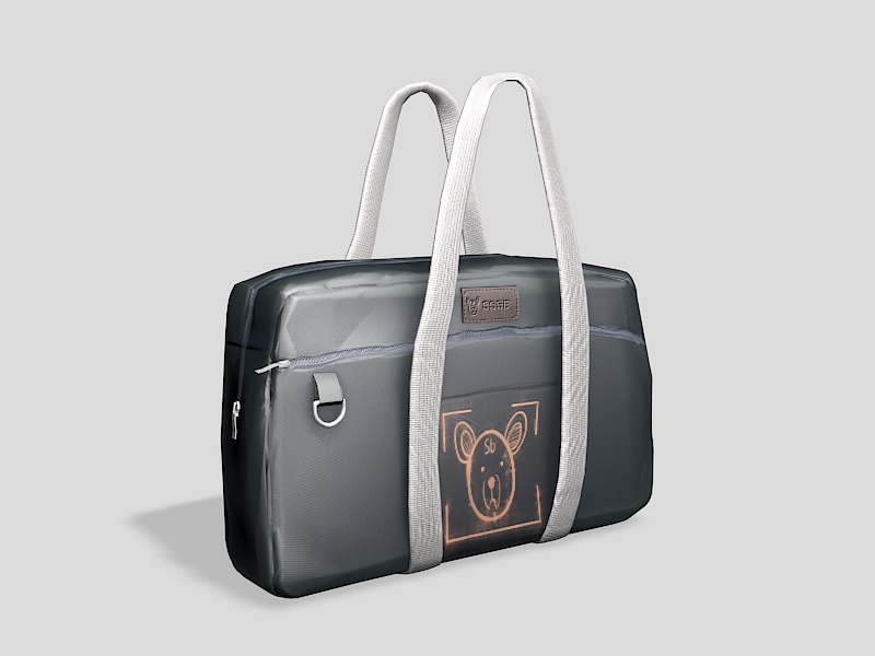 Leather Tote Handbag 3d rendering