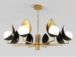 Modern Chandeliers with Metal Shades 3d preview