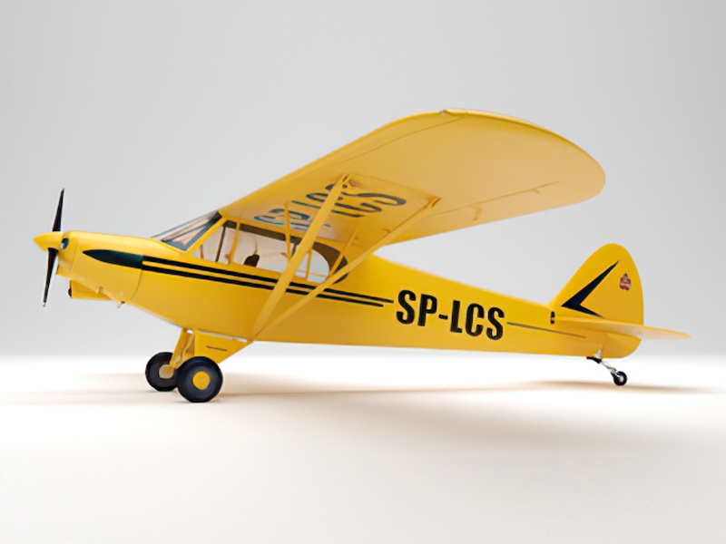 Piper PA-18-150 Super Cub 3d rendering