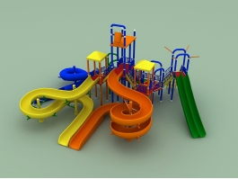 Plastic Outdoor Playset 3d preview