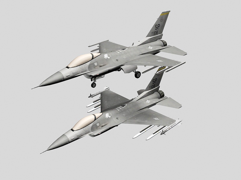 F-16C Fighting Falcon 3d rendering