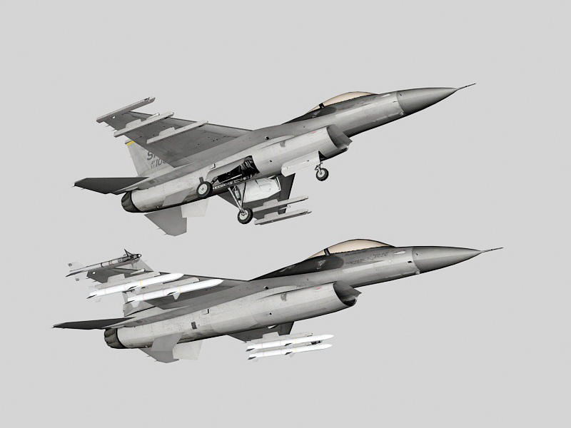 F-16C Fighting Falcon 3d rendering