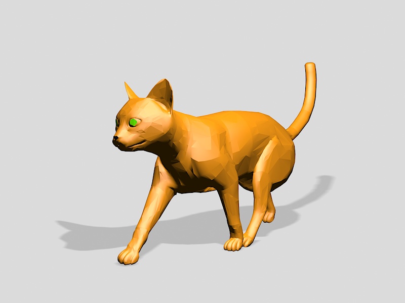 Red Cat 3d rendering