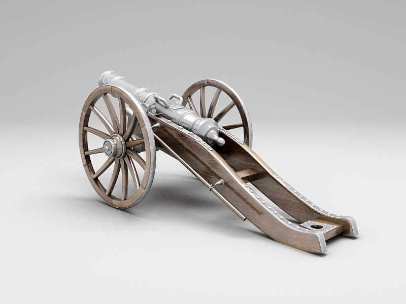 18 Century Cannon 3d rendering