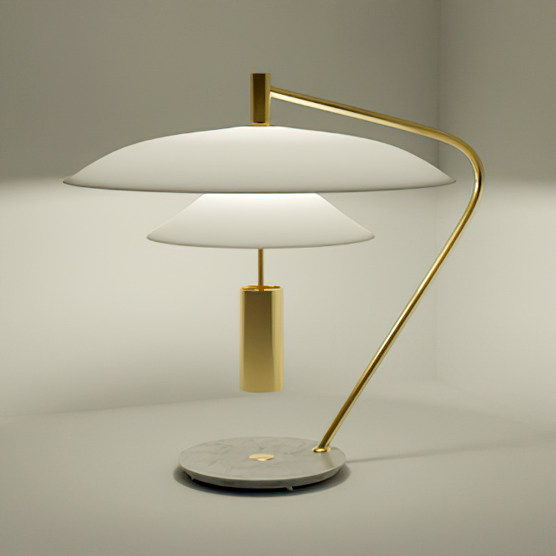 Marble Base Desk Lamp 3d rendering