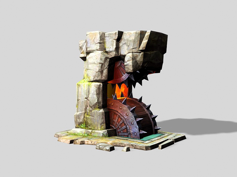 Anime Style Iron Ore Smelter 3d rendering