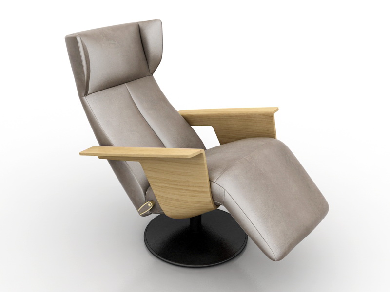 Leather Swivel Recliner Chair 3d rendering