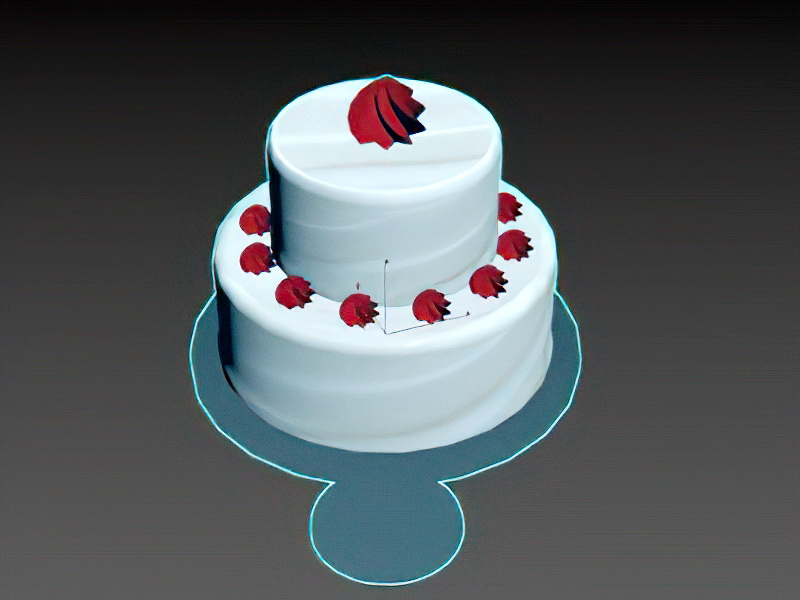 Birthday Cake 3d rendering