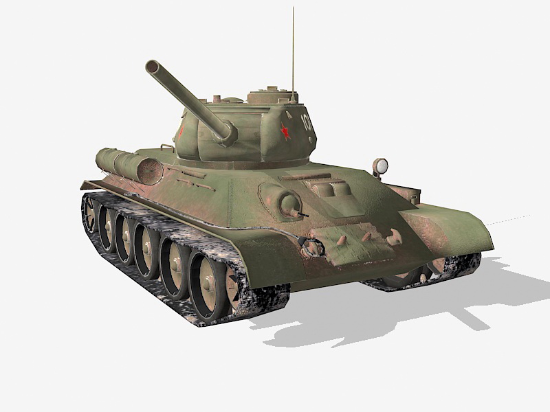 T-34 Soviet Tank 3d rendering