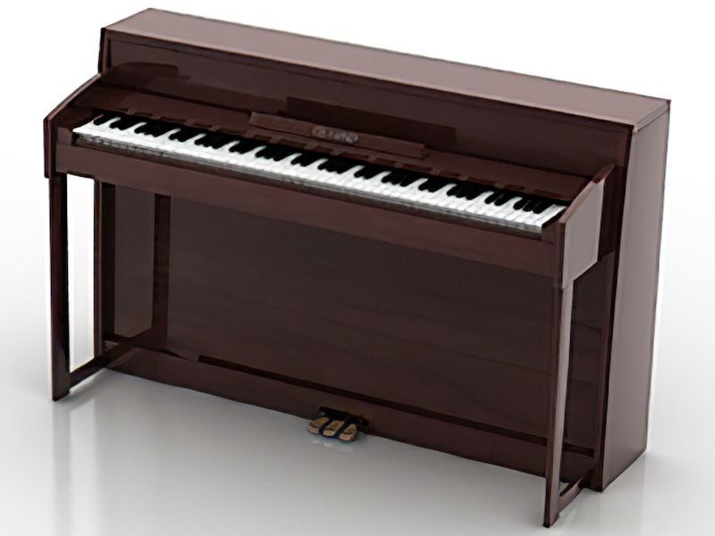 Antique Upright Piano 3d rendering