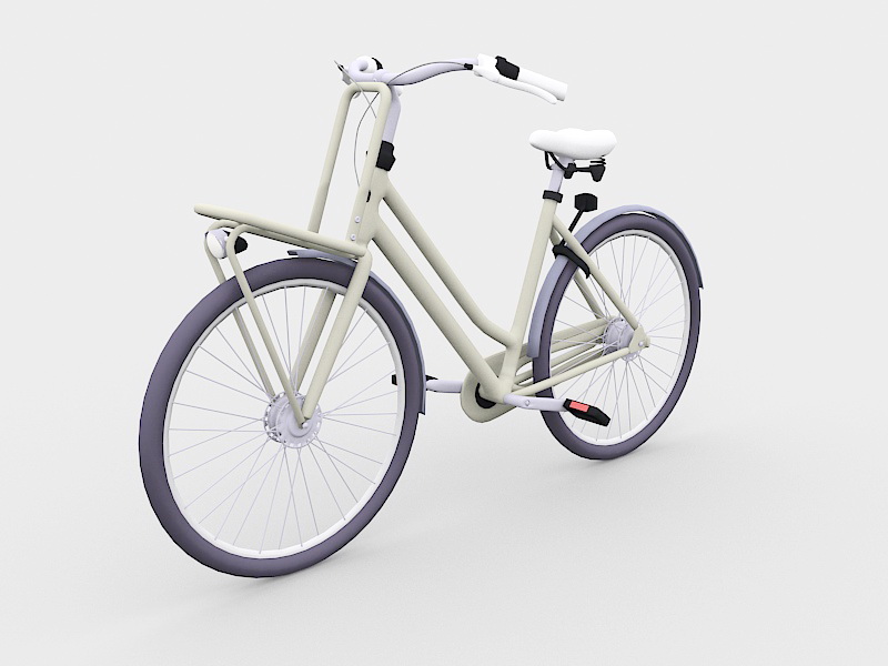 Retro Bicycle 3d rendering