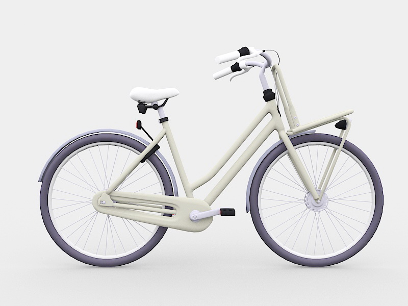 Retro Bicycle 3d rendering