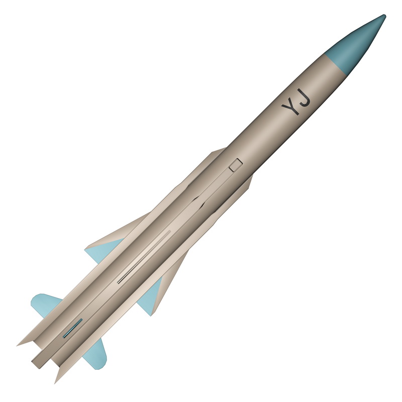 YJ-12 Anti-ship Cruise Missile 3d rendering
