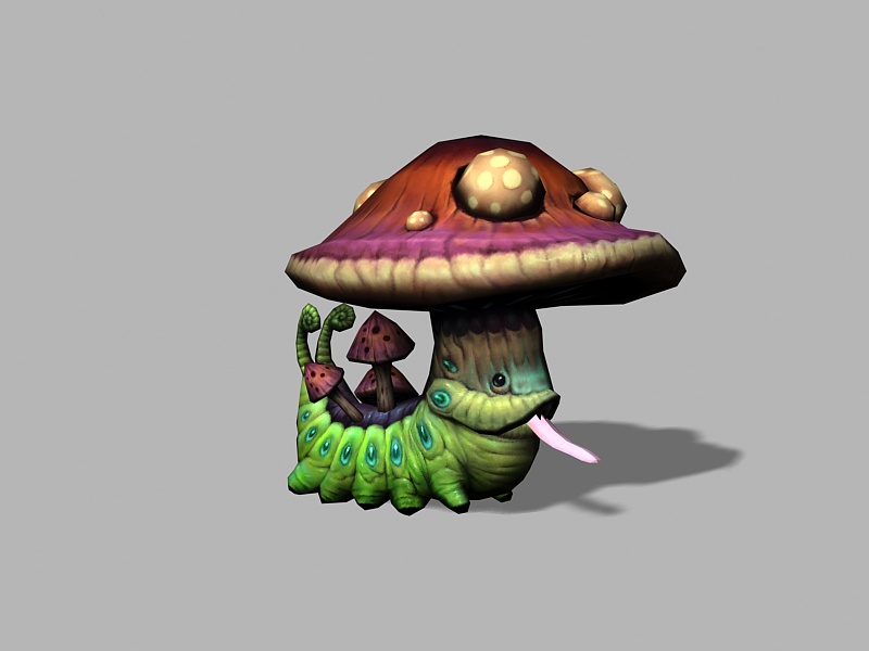 Mushroom Monster Low Poly 3d rendering