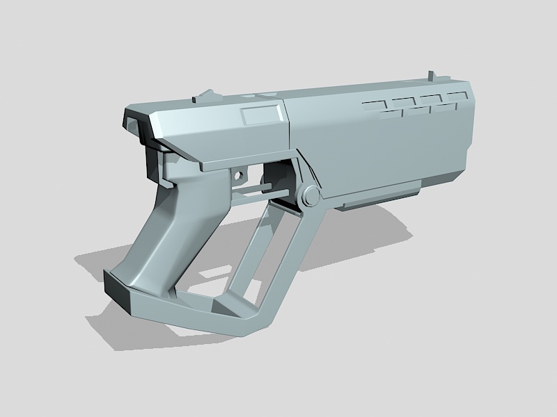 Sci-Fi Laser Pistol 3d rendering