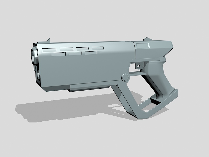 Sci-Fi Laser Pistol 3d rendering