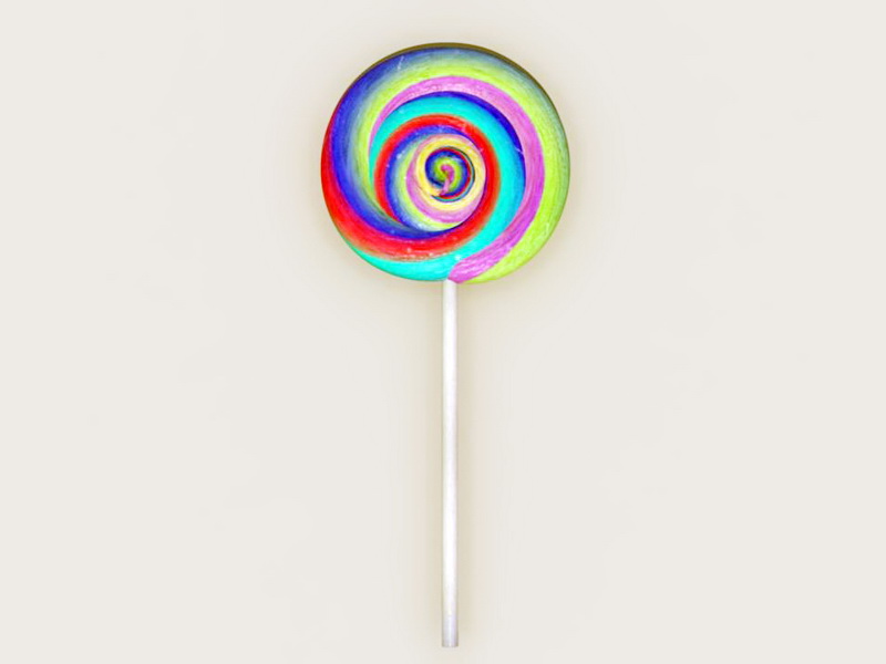 Swirl Lollipop 3d rendering