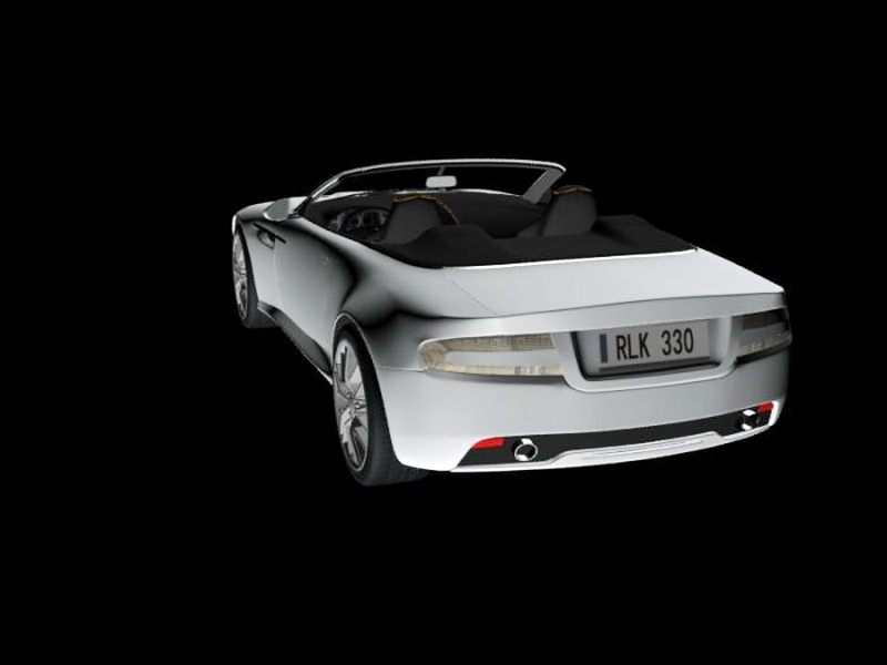 Aston Martin Virage Volante Convertible 3d rendering