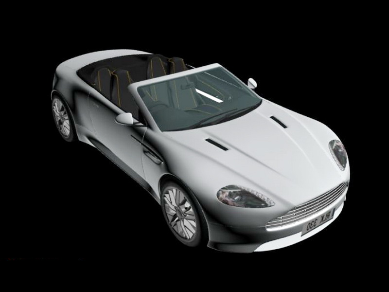Aston Martin Virage Volante Convertible 3d rendering