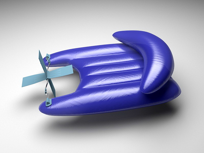 Inflatable Water Park Raft Rides 3d rendering