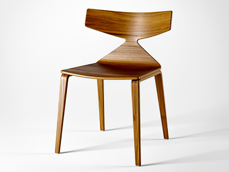Modern Wood Dining Chair 3d rendering
