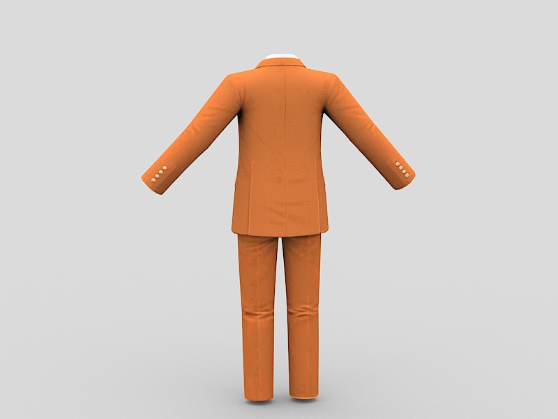 Brown Men's Suit 3d rendering