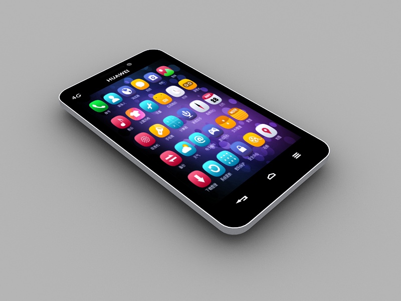Huawei Mobile Phone 3d rendering