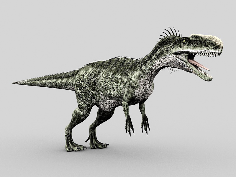 Monolophosaurus Dinosaur Rigged 3d rendering