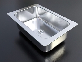 Stainless Steel Undermount Kitchen Sink 3d model Blender files free ...