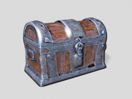 Closed Treasure Chest Lowpoly 3d model Object files free download - CadNav
