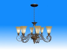 Bronze Chandelier Light Fixture 3d model download