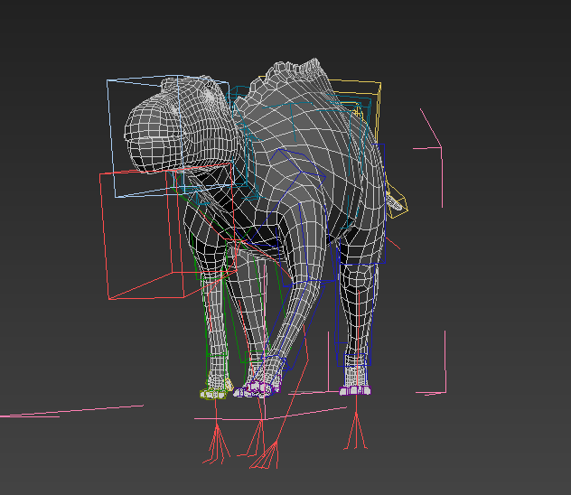 Dinosaur Basic Mesh Rig &amp; Animated 3d model 3ds Max files 